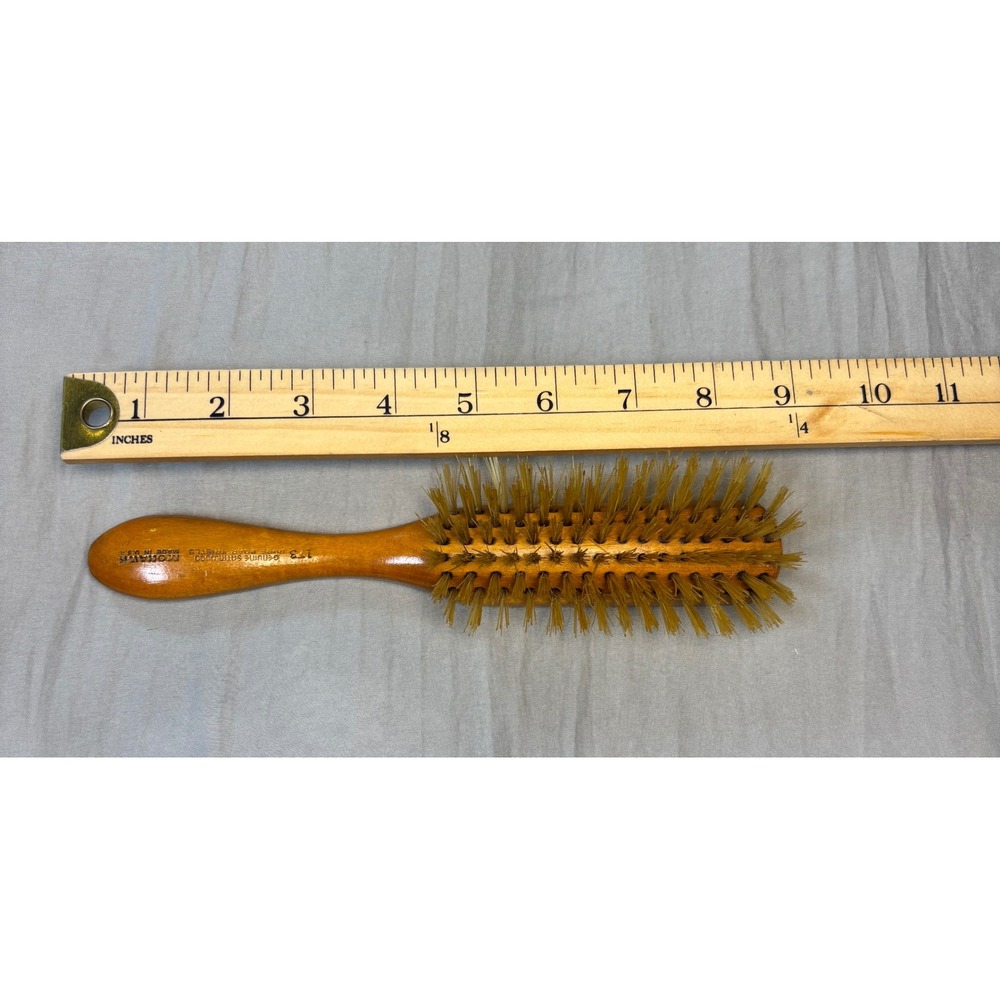 Vintage Mohawk 173 Genuine Satinwood Pure Boar Bristle Hair Brush Made in USA - Picture 10 of 10